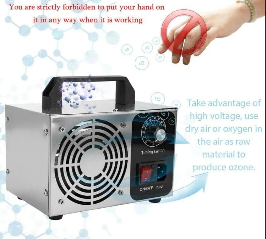 10G Ozone Generator Machine Air Filter Purifier Fan