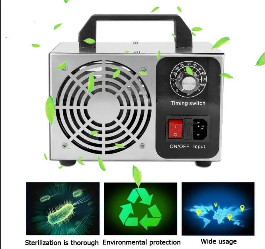 10G Ozone Generator Machine Air Filter Purifier Fan