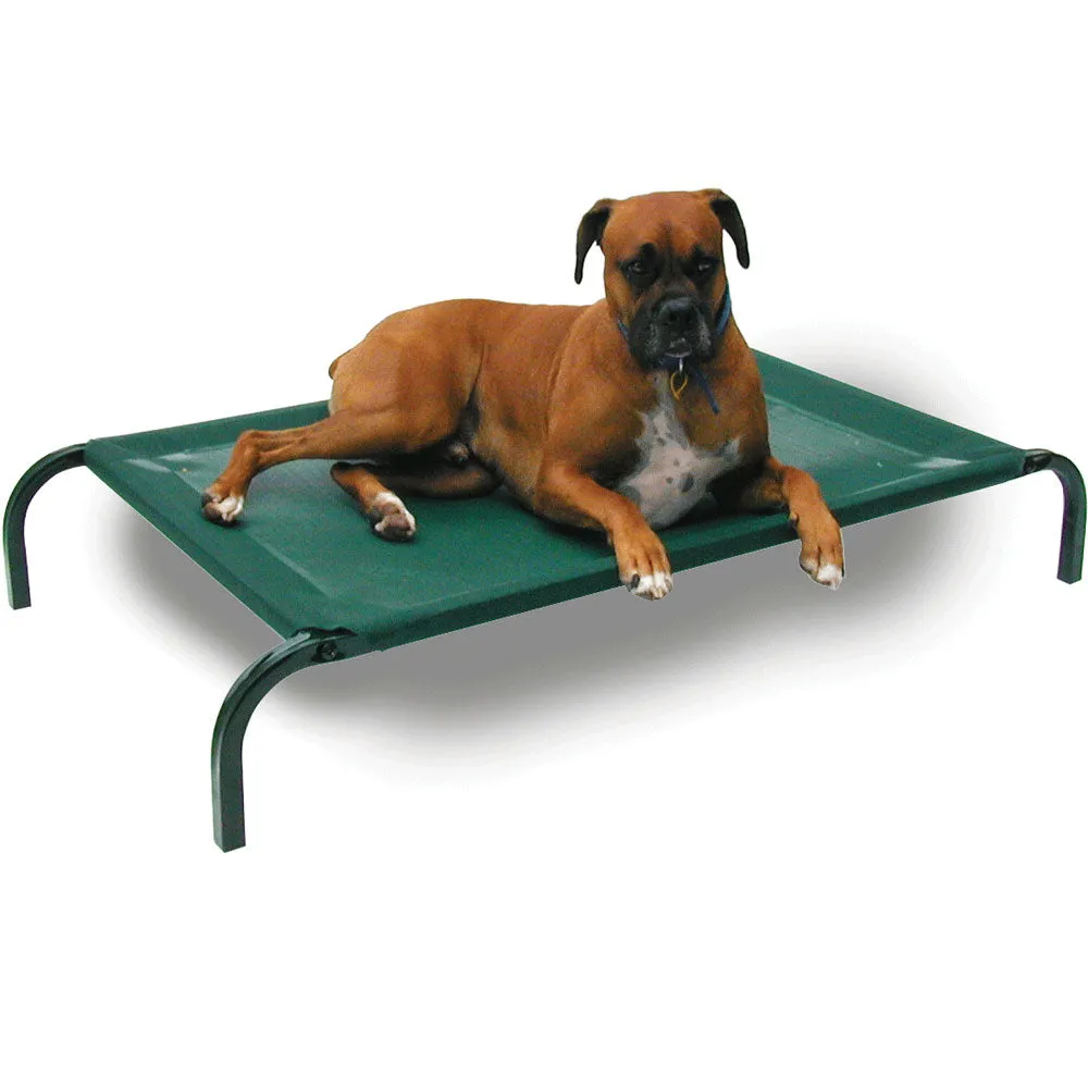 15% OFF: Coolaroo Elevated Knitted Fabric Pet Bed - Green