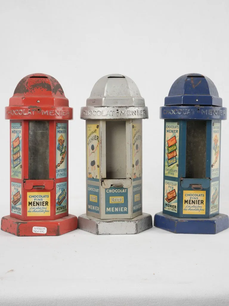 3 Chocolate menier chocolate dispensers 10¾"