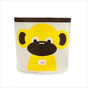 3 Sprouts Monkey Storage Bin in Yellow