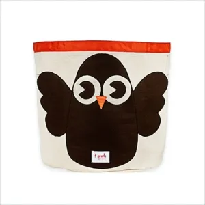 3 Sprouts Owl Storage Bin in Brown