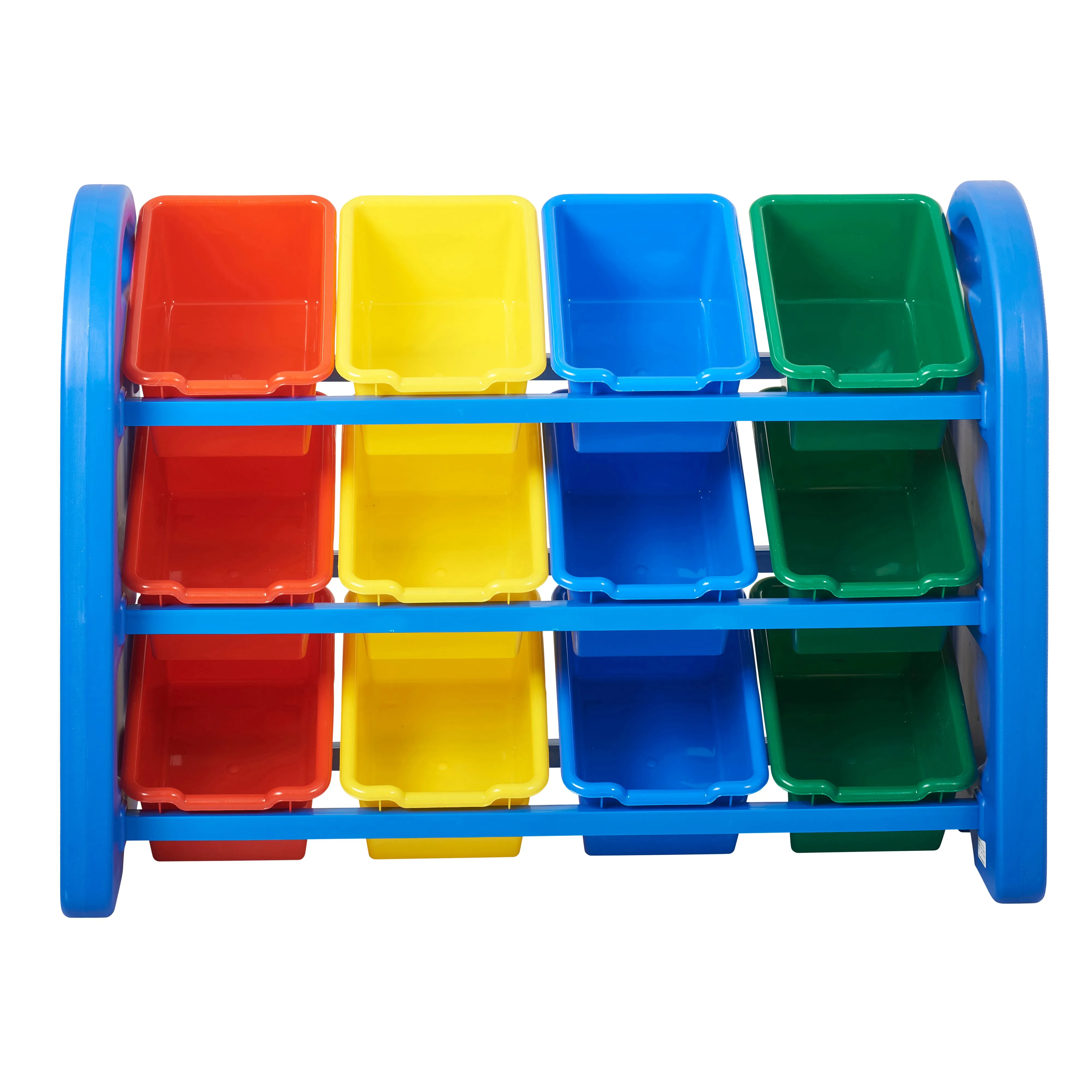 3-Tier Toy Storage Organizer for Kids with 12 Bins - Assorted