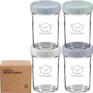 4-Pack Prep Jars Food Glass Containers