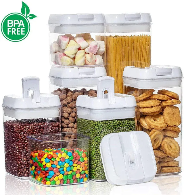 7 Piece Easy Lock Food Storage Containers White