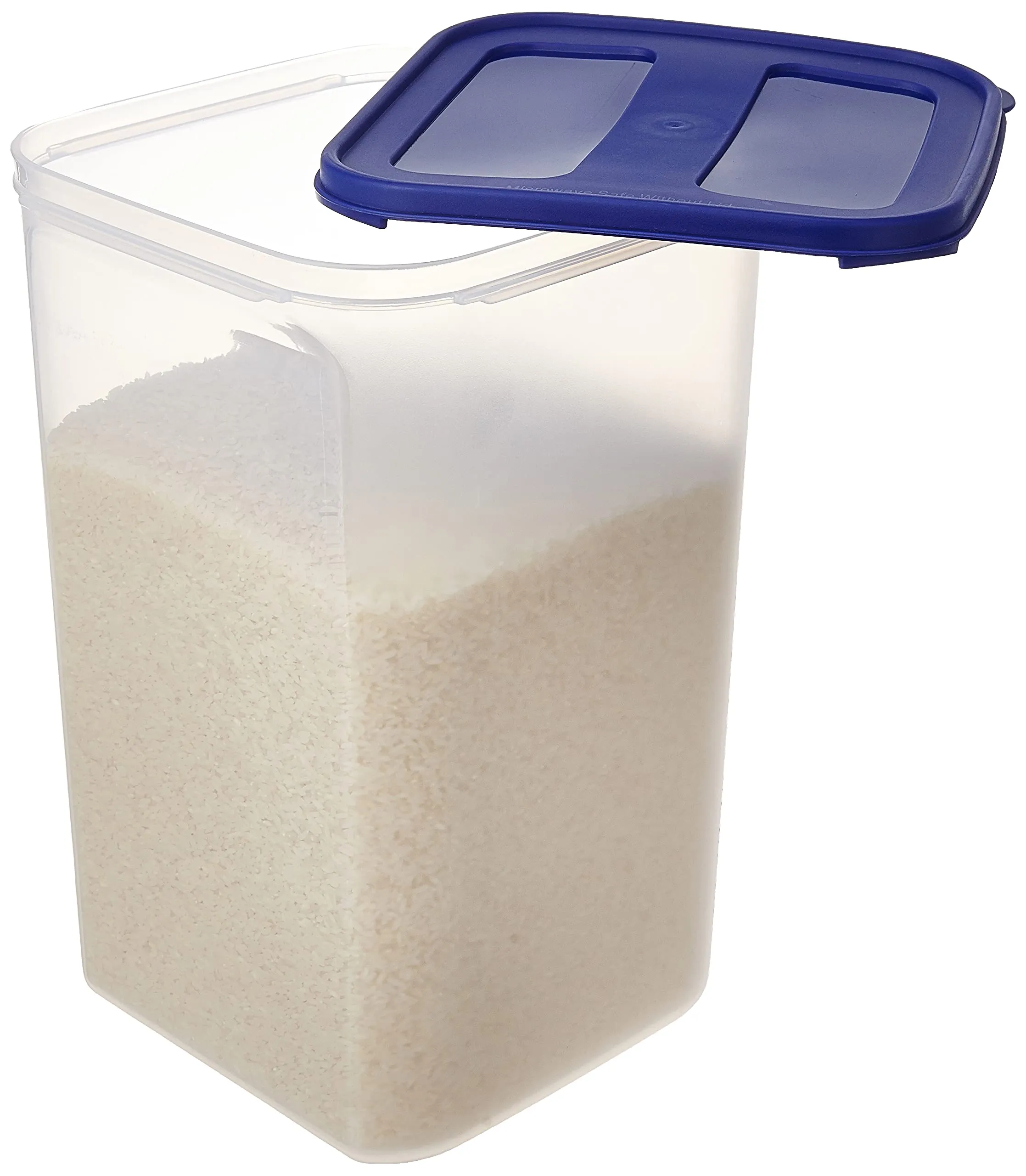 Amazon Brand - Solimo Square Modular Plastic Container, Set of 2, 7.5 Litres, Blue