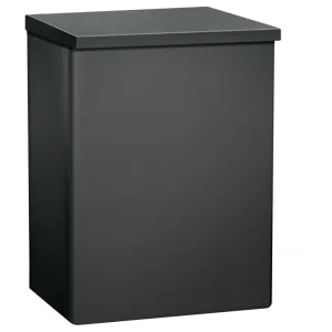 ASI 0852-41 Matte Black Commercial Restroom Sanitary Napkin Disposal, Surface-Mounted, Stainless Steel