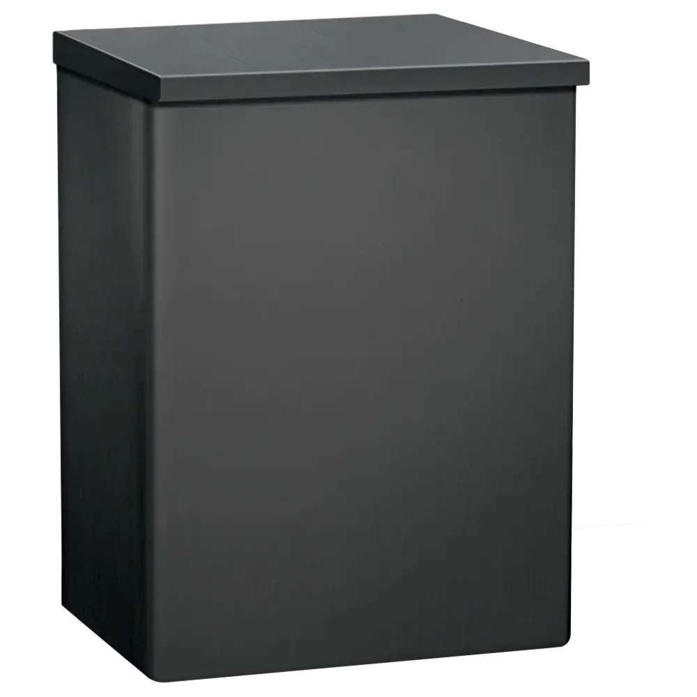 ASI 0852-41 Matte Black Commercial Restroom Sanitary Napkin Disposal, Surface-Mounted, Stainless Steel