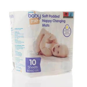 baby me Soft Padded Changing Mats 60x60cm -10 pcs