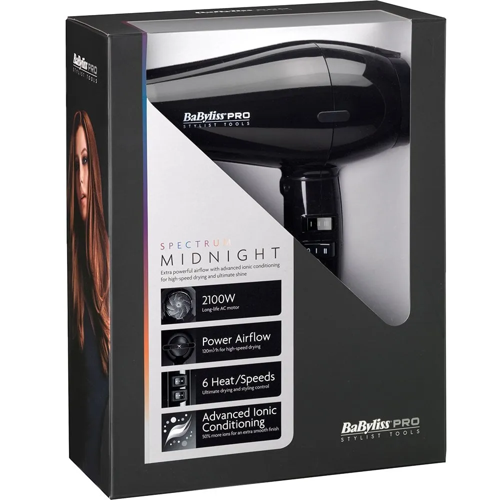 BaByliss Pro Spectrum Midnight 2100 W Hair Dryer