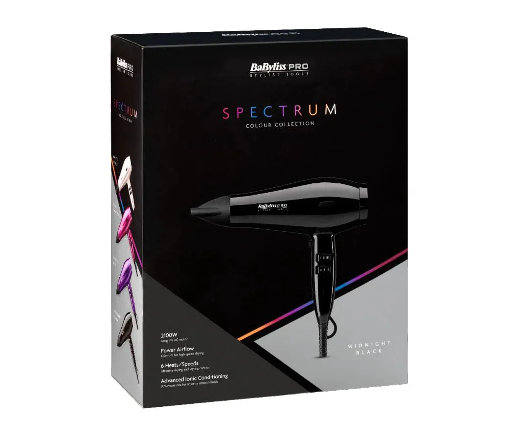 BaByliss Pro Spectrum Midnight 2100 W Hair Dryer