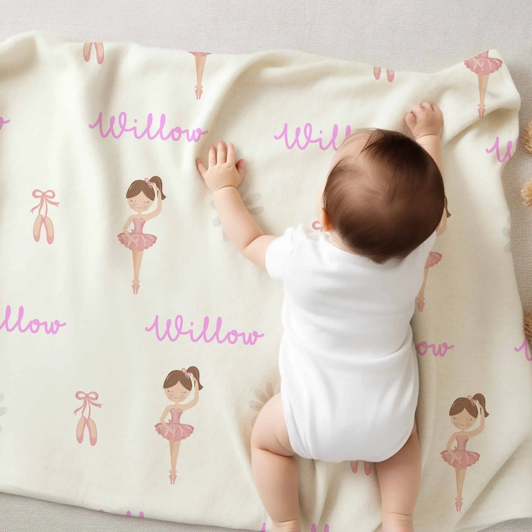 Ballerina Personalised Minky Blanket