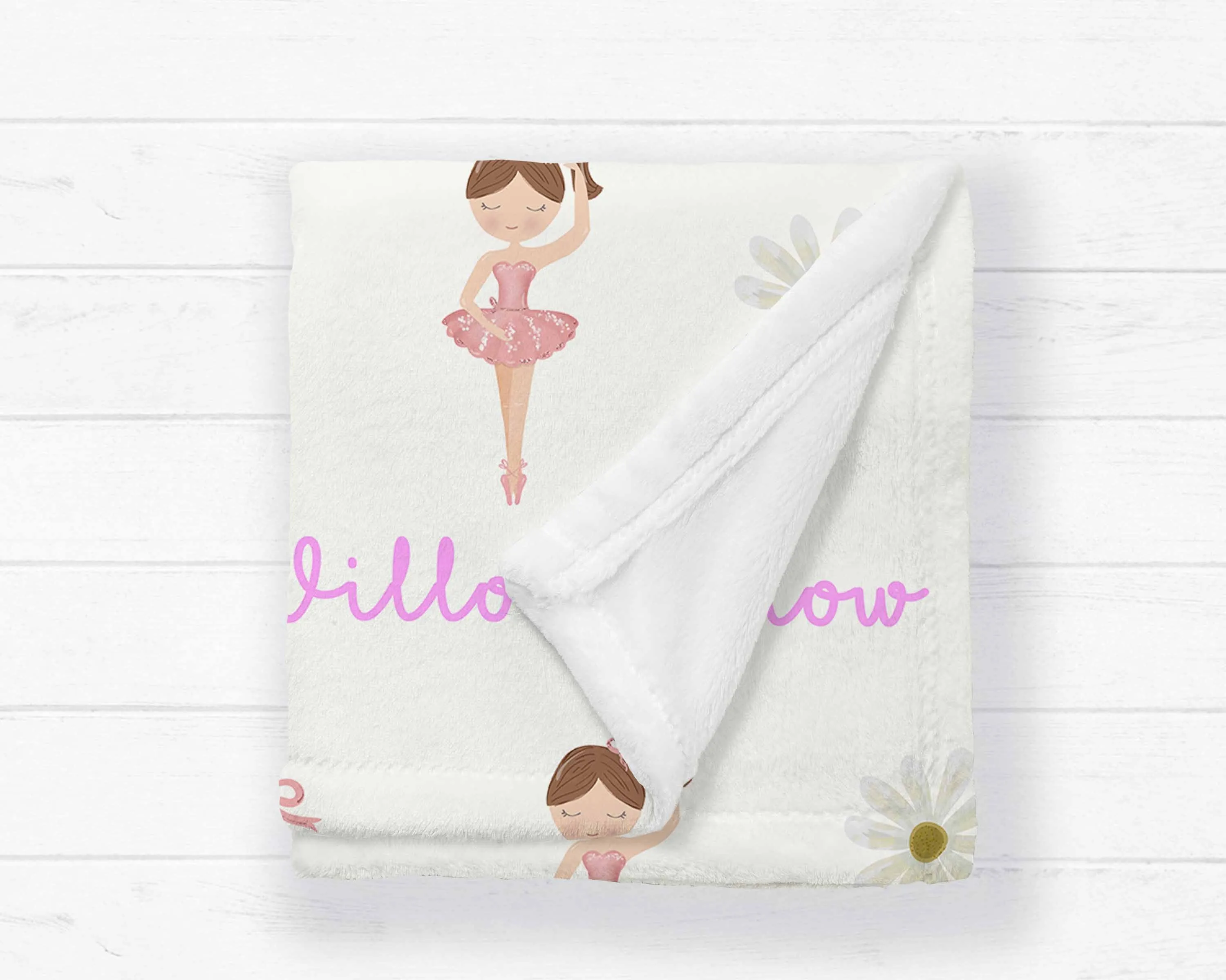 Ballerina Personalised Minky Blanket