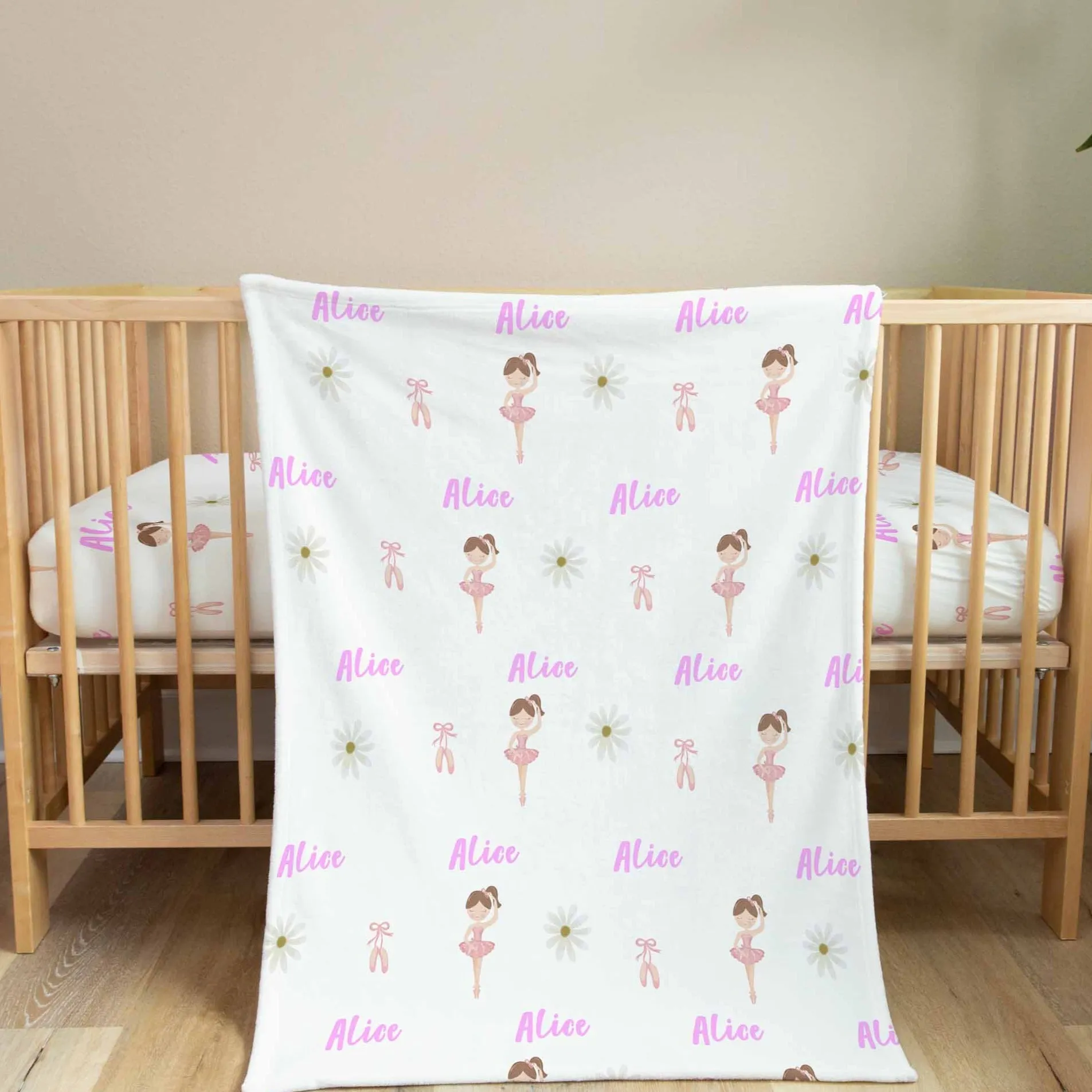 Ballerina Personalised Minky Blanket