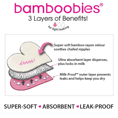 Bamboobies Regular Nursing Pads (2 Pairs)