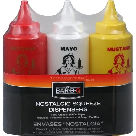 BBQ Grill Accessories Nostalgic Squeeze Dispensers 40196X -