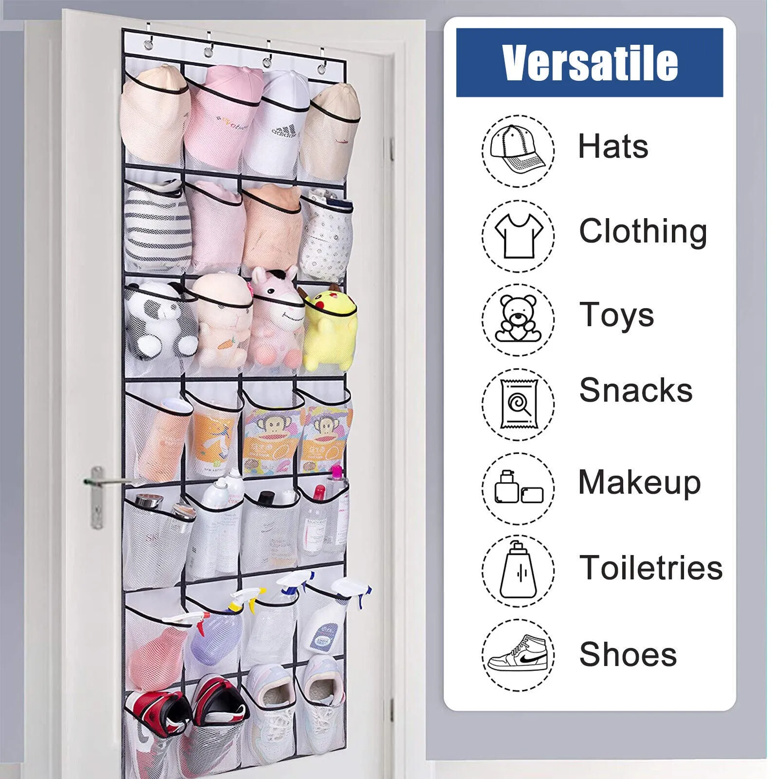 BlushBees® Hanging 28 Pockets Organiser, Perfect for Shoes or Other Small Items Storage