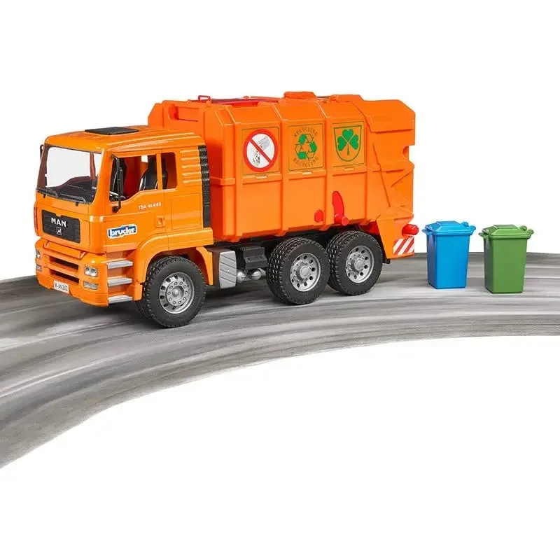 Bruder Orange Refuse Bin Lorry 1:16 Scale