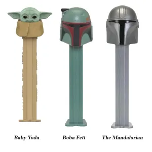 Candy Pez Star Wars Baby Yoda, Boba Fett or The Mandalorian 1ct