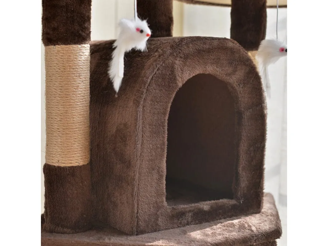 Cat Tree & Scratching Beige Brown 40*40*120