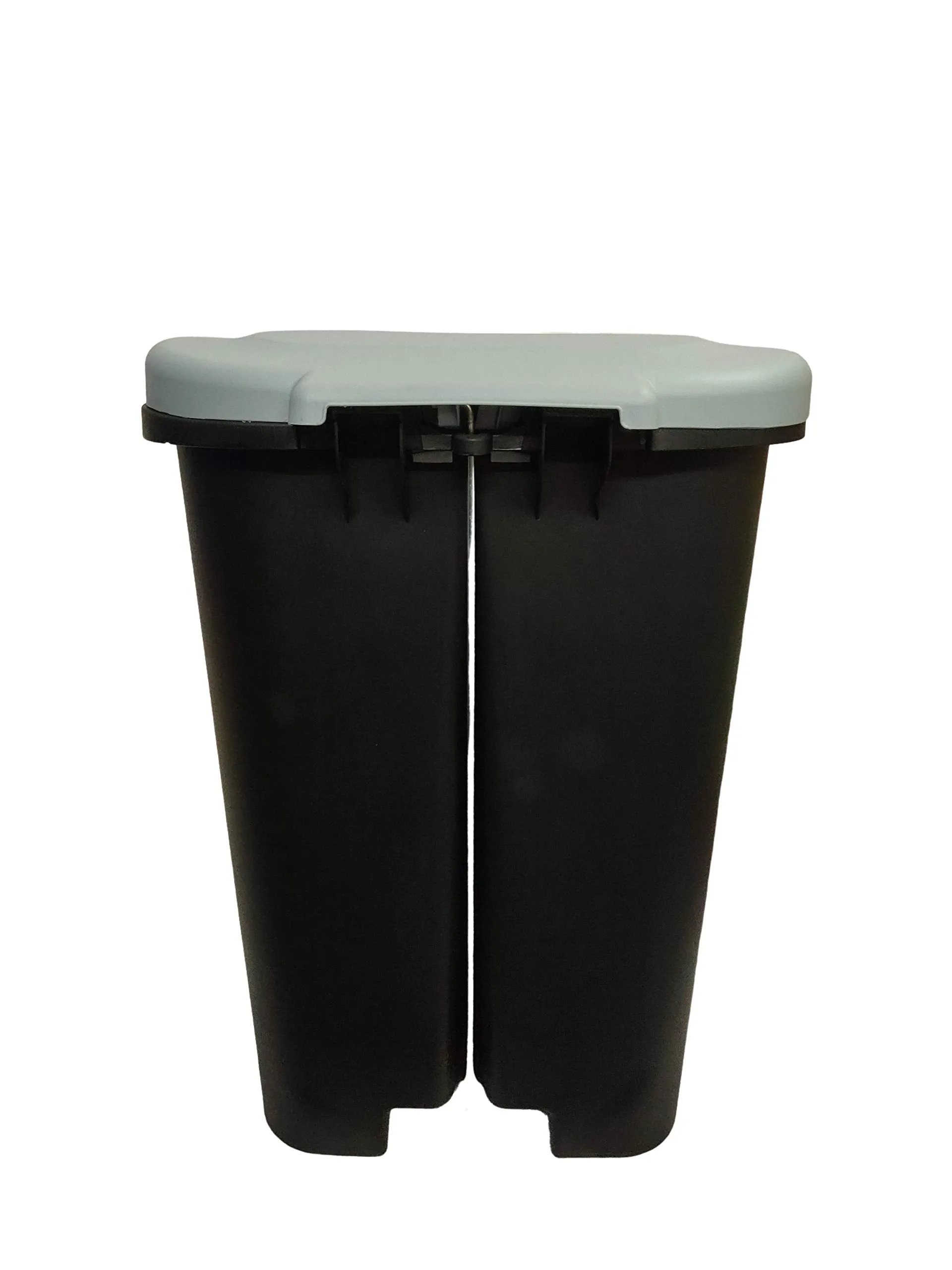 Cello Plastic Step-On Pedal Garbage Dustbin (50 L, Black-Grey)