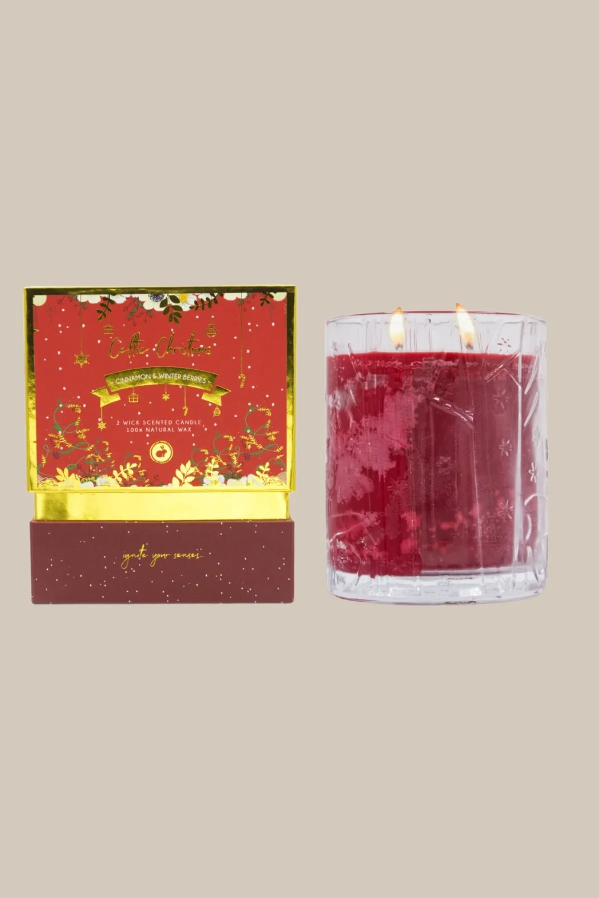 Cinnamon & Winter Berry Double Wick Candle