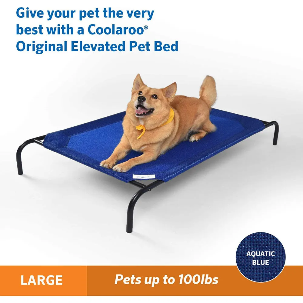 Coolaroo Dog Bed Aquatic Blue L 130cm x 80cm x 20cm