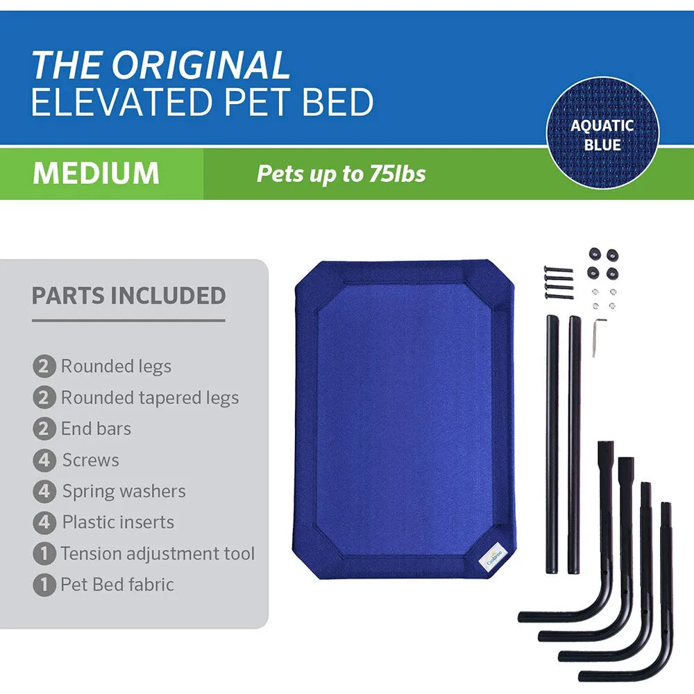 Coolaroo Dog Bed Aquatic Blue M 107cm x 65cm x 20cm