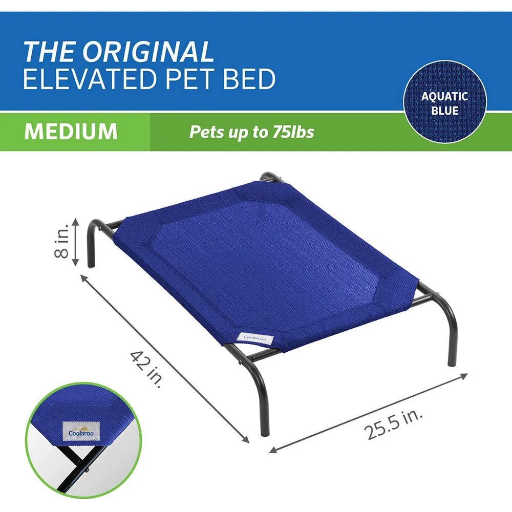 Coolaroo Dog Bed Aquatic Blue M 107cm x 65cm x 20cm