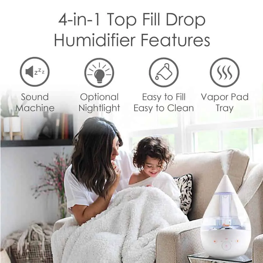 Crane Baby - 4-In-1 Cool Mist Humidifier W/Sound - 1 Gallon