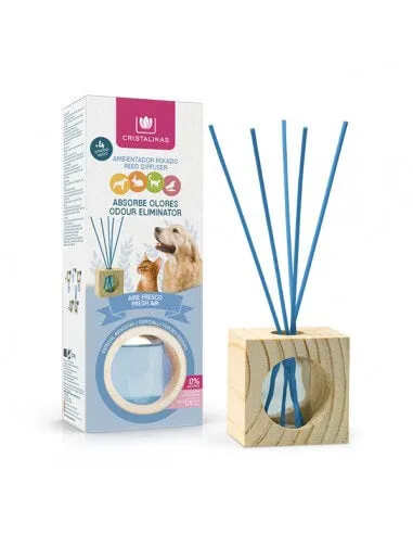 Cristalinas | Pet Odour Eliminating Wooden Cube Reed Diffuser - Red Berries 30ml