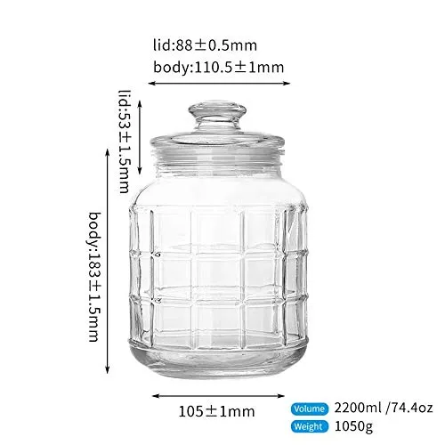 Delisoga Airtight Storage Jar | Glass Food Containers