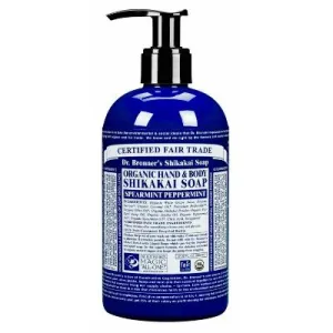 Dr Bronners Shikakai Body Soap Spearmint Pepp Pump 355ml