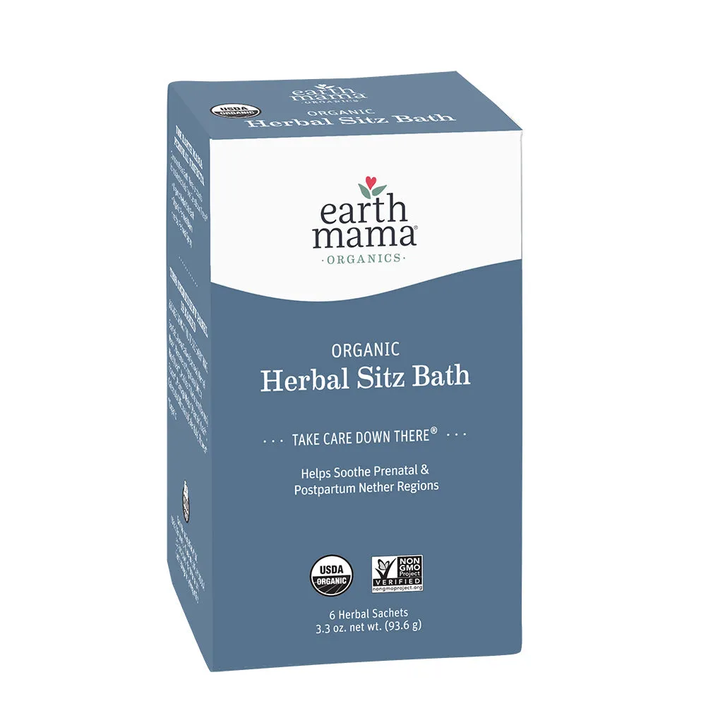 Earth Mama Organic Herbal Sitz Bath (6 herbal pads / box) Exp: 03/26