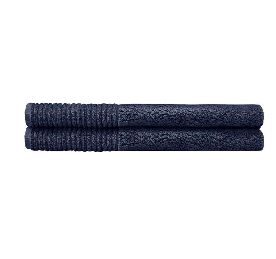 Elvire 2 Piece 800GSM Cotton Bath Mat Set Navy