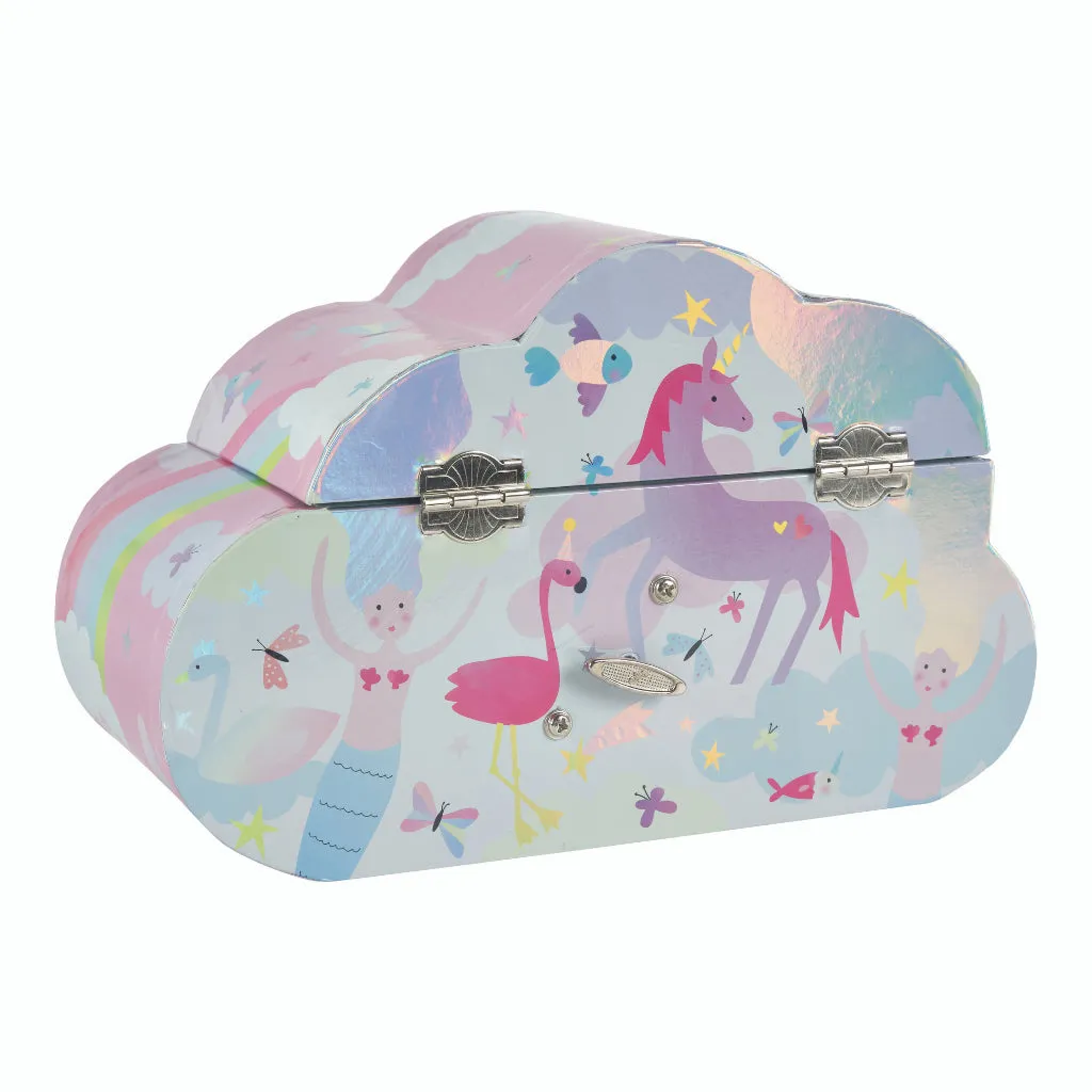 Floss & Rock Musical Jewellery Box Cloud Shape - Fantasy