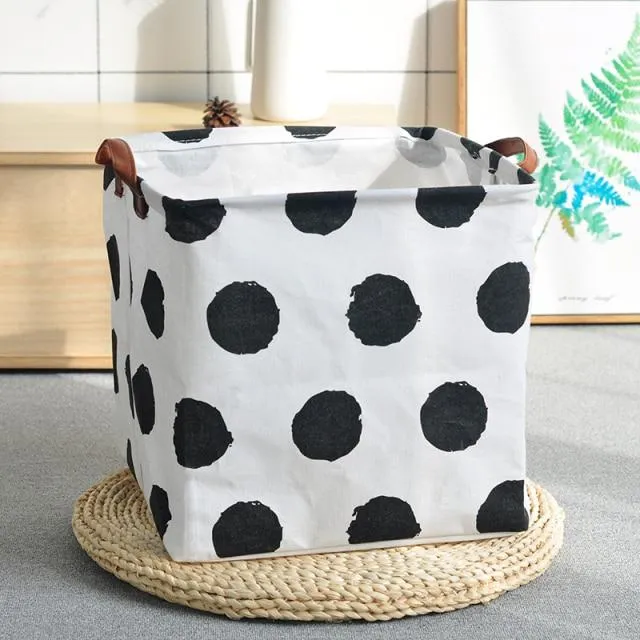 Foldable storage basket toys organizer, clothes storage bin