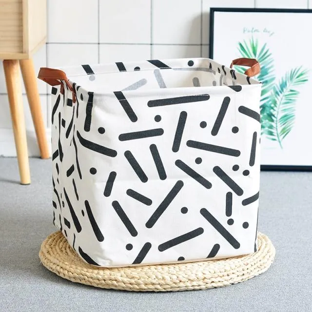 Foldable storage basket toys organizer, clothes storage bin