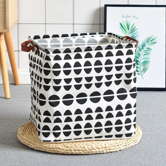 Foldable storage basket toys organizer, clothes storage bin