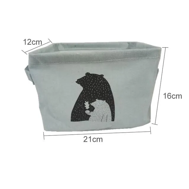 Foldable storage basket toys organizer, clothes storage bin