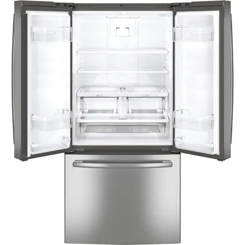 GE 33 inch wide 25 cu. ft. French Door Refrigerator GNE25DSKSS