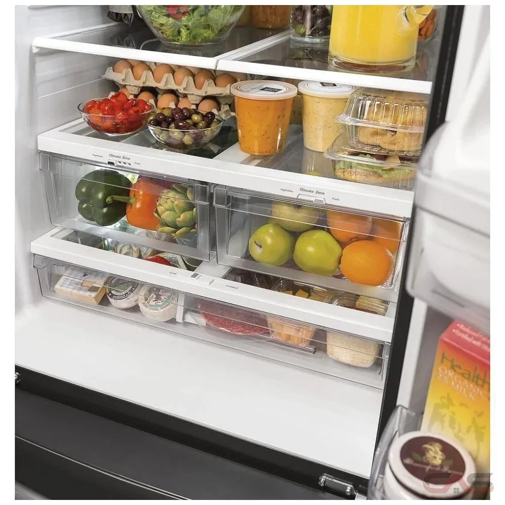 GE 33 inch wide 25 cu. ft. French Door Refrigerator GNE25DSKSS