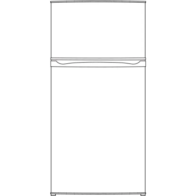 GE GPE12FGKWW ENERGY STAR® 11.6 cu. ft. Top-Freezer Refrigerator in White