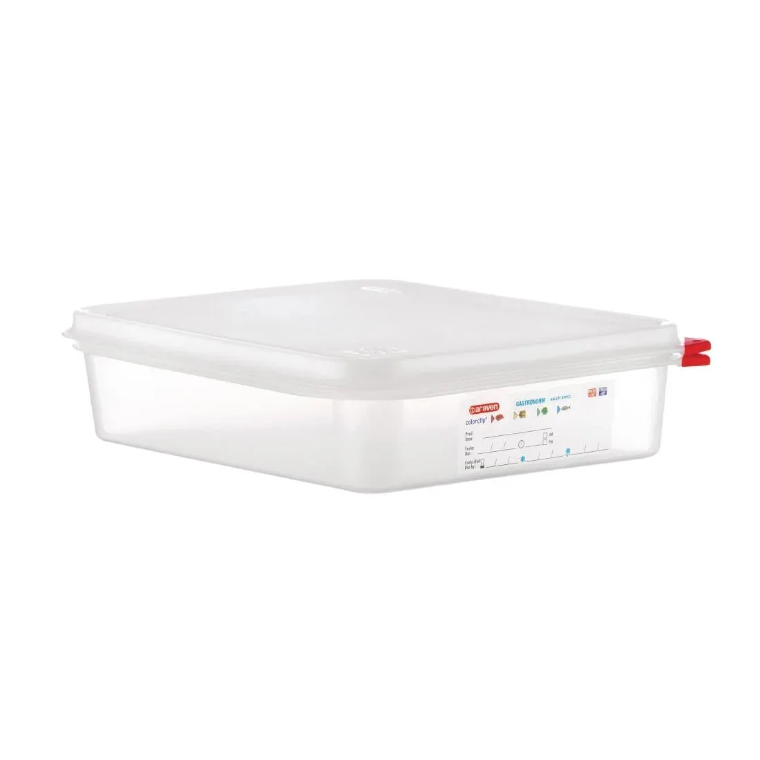 GL261 Araven Polypropylene 1/2 Gastronorm Food Containers 4L (Pack of 4)