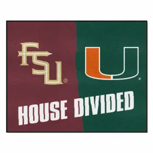 House Divided - Florida State / Miami House Divided House Divided Rug - 34 in. x 42.5 in.