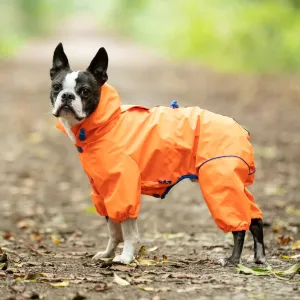 Hugo & Hudson Orange Reflective Hooded Dog Overalls