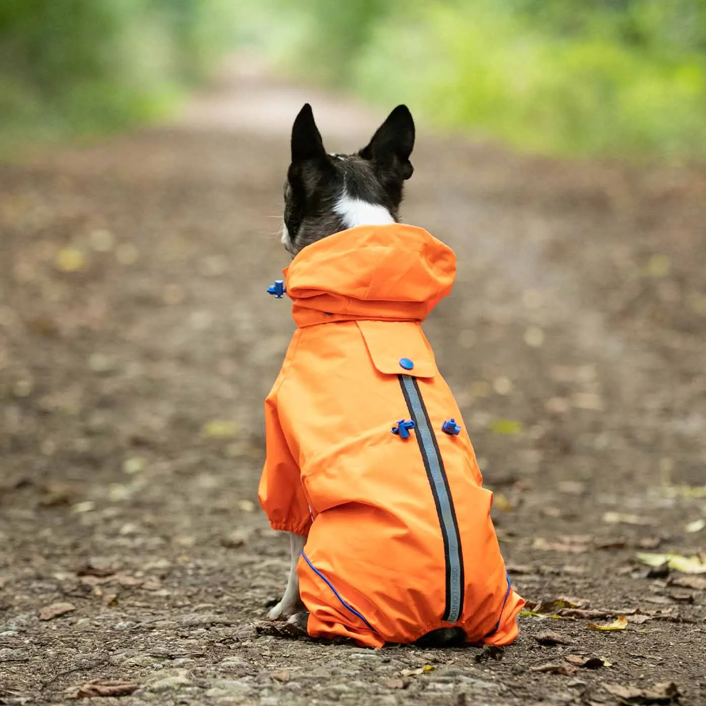 Hugo & Hudson Orange Reflective Hooded Dog Overalls