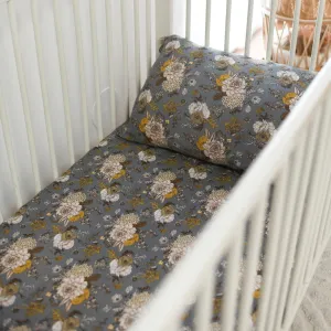 INDIGO BLOOMS bamboo JERSEY COT sheet