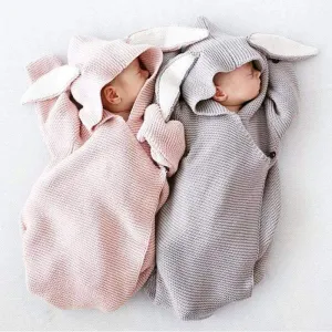 Infants Bunny-Eared Swaddling Wrap