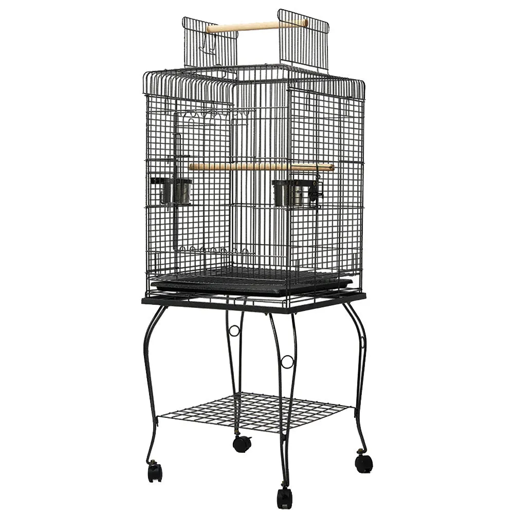 i.Pet Bird Cage with Perch - Large - Black